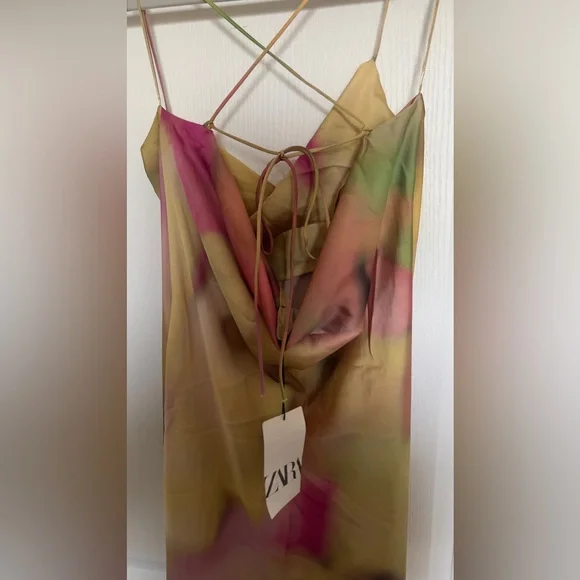 ZARA Tie Dye Midi Slip Dress (2022). NEW with tag. - Picture 6 of 10